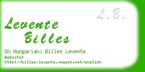 levente billes business card